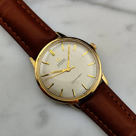 Omega Seamaster Gold Automatic 1963 Weißes Zifferblatt