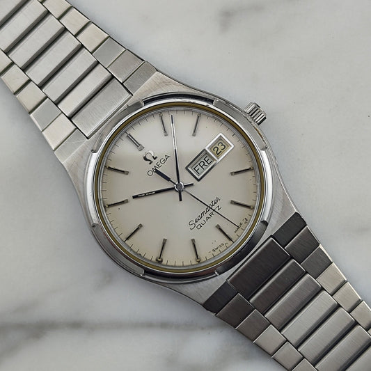 Omega Seamaster Quartz Day-Date Steel Rare 196.0131 (1976)