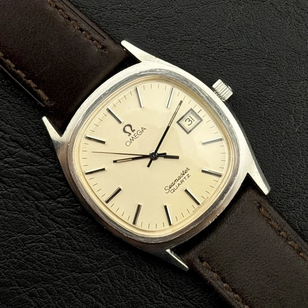 OMEGA Seamaster Quartz Cream Dial Steel Date [REF. 196.0150]