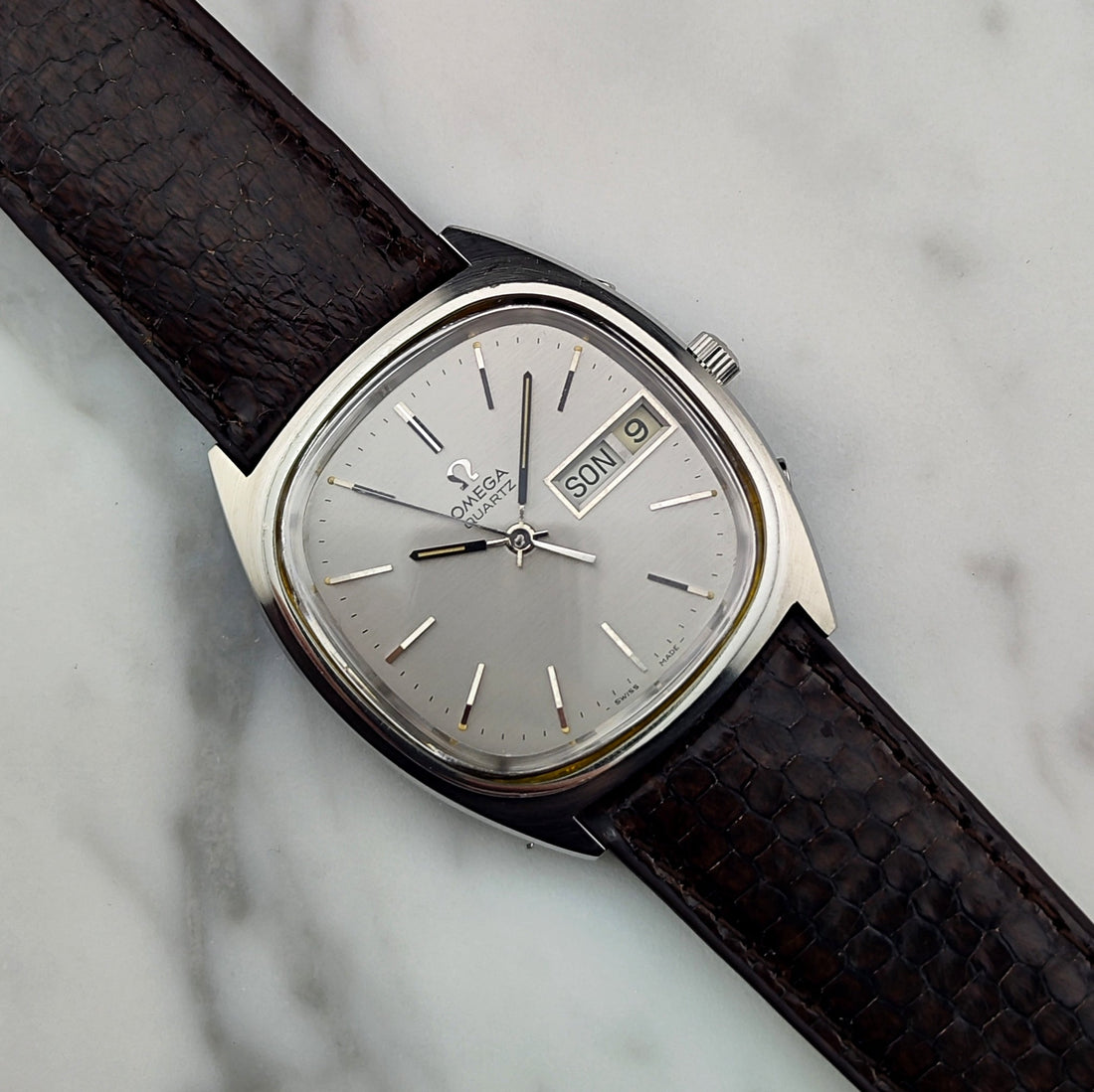 Omega Seamaster 196.0066 Quartz Day-Date Signed Crystal Mint+