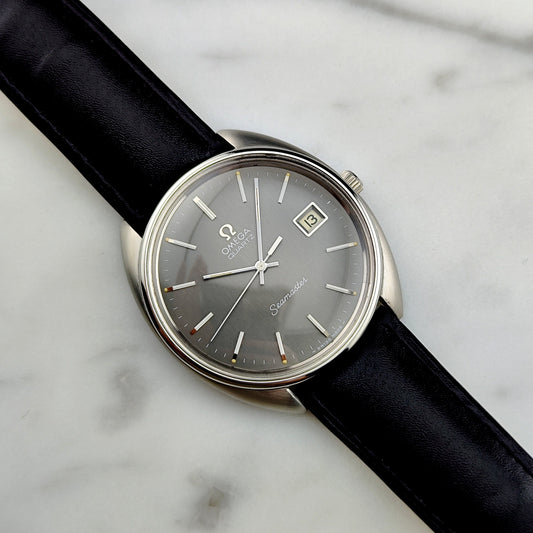 Omega Seamaster Quartz Grey Dial 1976 Ref. 196.0076 C-Shape