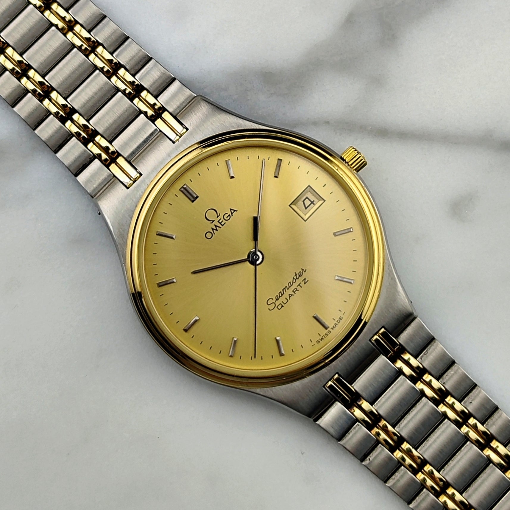 Omega Seamaster Quartz Two-Tone Ref. 196.0235 – Edelstahl & Gold ...