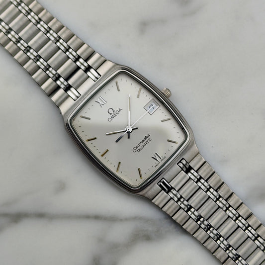 Omega Seamaster Quartz White Dial Date 1982 Ref. 196.0289 Mint