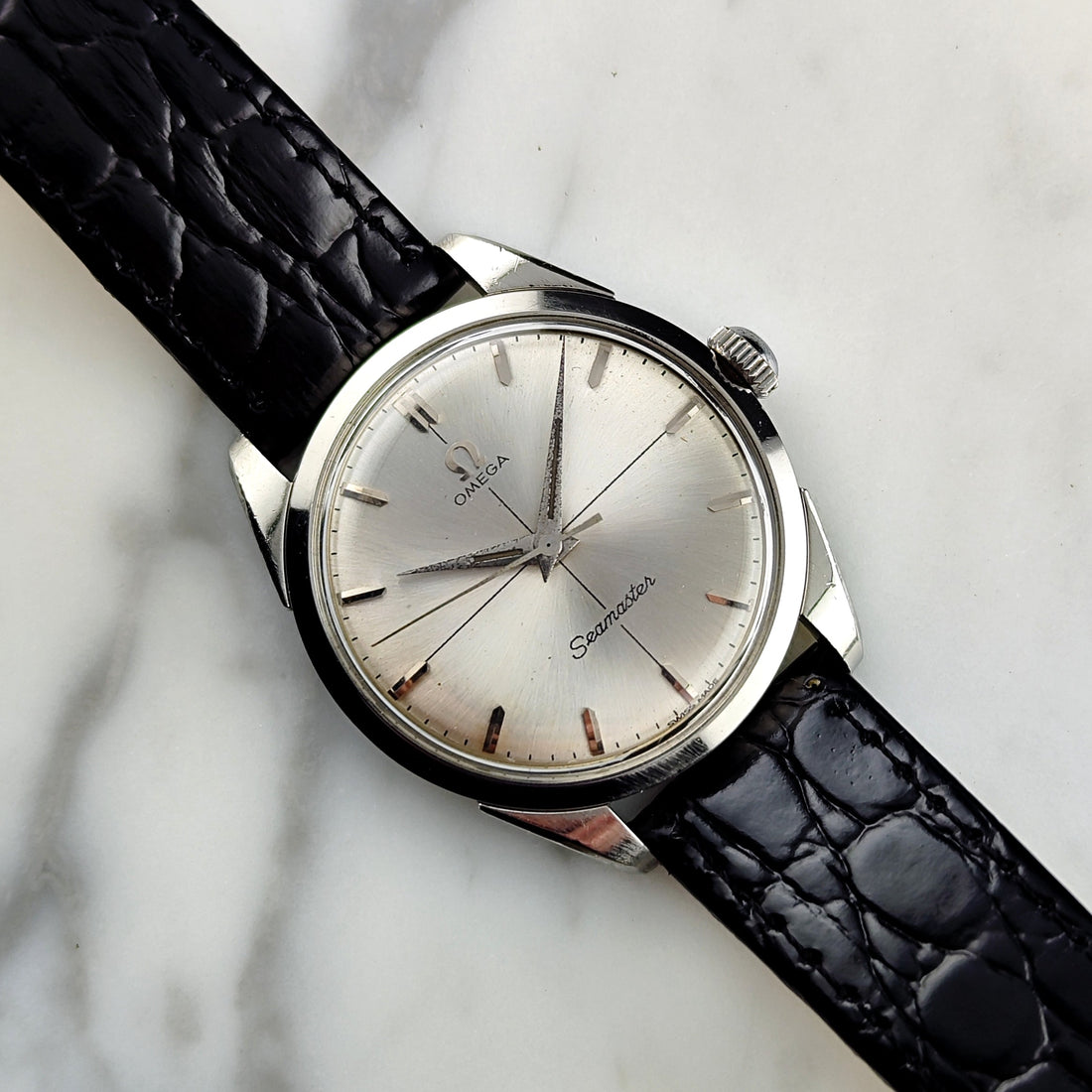 Omega Seamaster Crosshair Dial 1956 Steel Ref. 2910