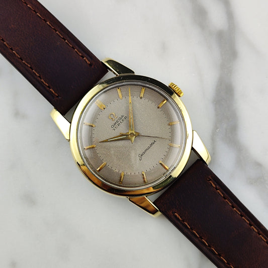 Omega Seamaster Türler Ref. 2759 (1956) – Gold, graues Zifferblatt
