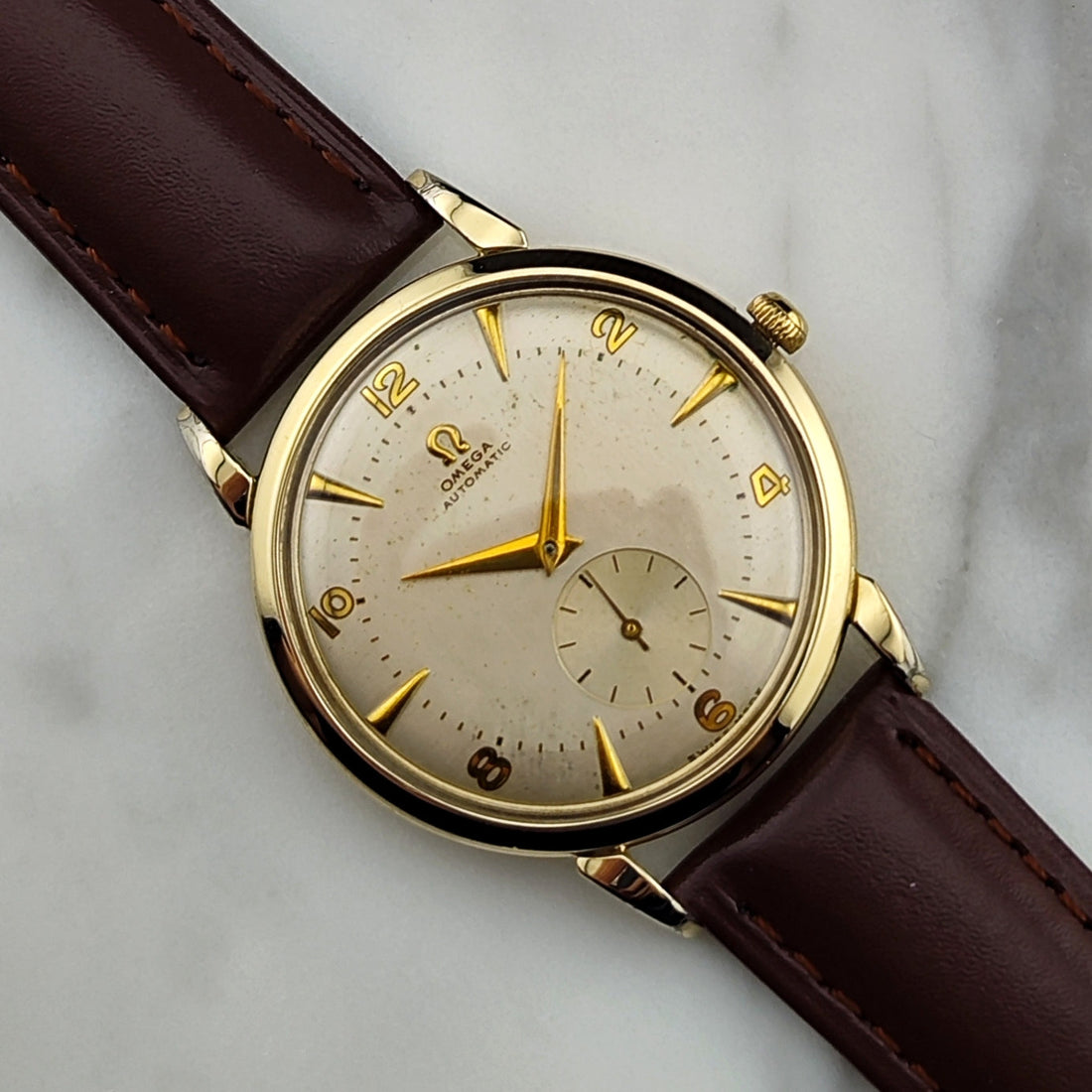 Omega Wadsworth Automatic Gold Ref. 2398-2 – Vintage 1947, Serviced