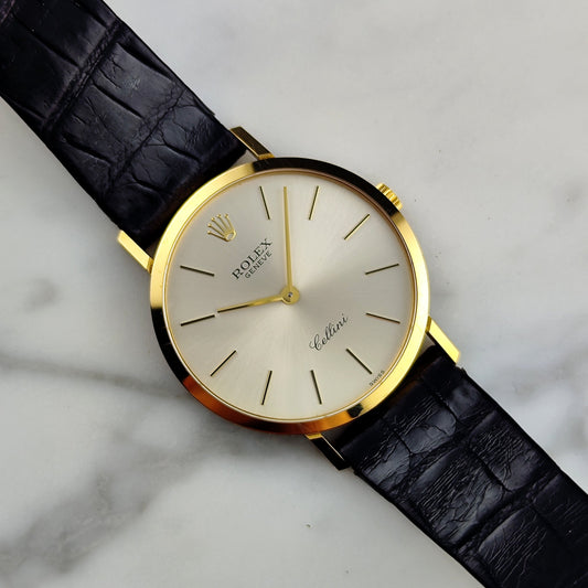 Rolex Cellini 18K Gold White Dial 1990 Ref. 4112