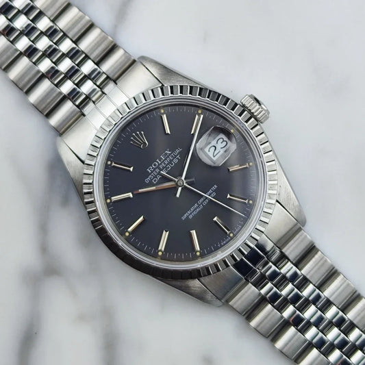 ROLEX Datejust 36 Grey Dial 1986 Saphire Crystal [REF. 16030]