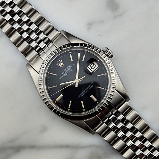Rolex Datejust 36 Schwarz 1603 | Vintage 1974 | Serviced
