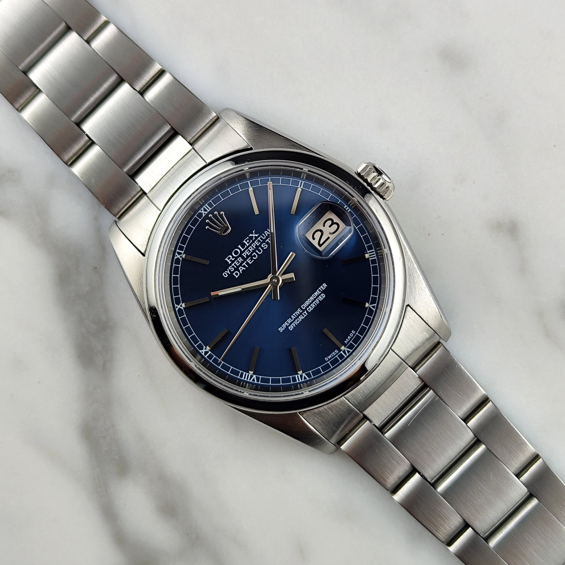 Rolex Datejust 36 Ref. 16200 – Blue Dial Fullset von 2002, frisch serviert 08/2026