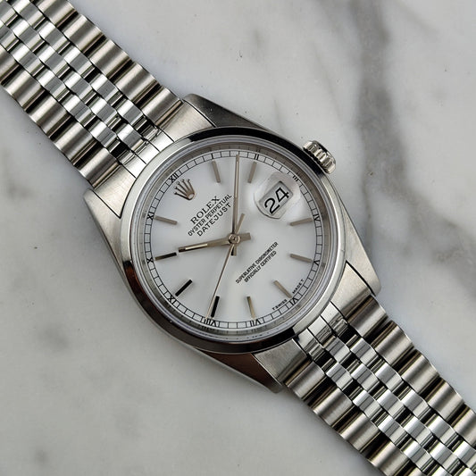 Rolex Datejust 36 Ref. 16200 (1991) – Weißes Zifferblatt, Serviced 06/2026