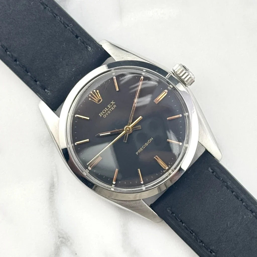 ROLEX Oyster Precision Black Dial Gold Super Rare Spec [REF. 6426]