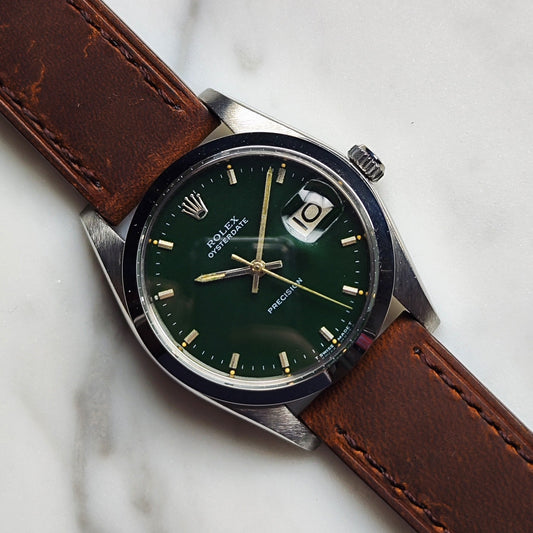 Rolex Oyster Precision 6694 – Grünes Zifferblatt, Serviced & Box (1978)