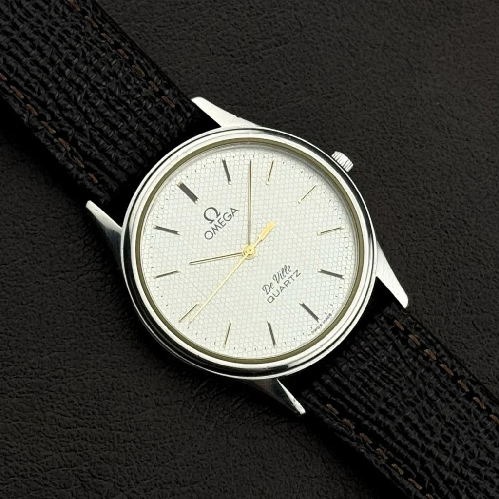 Vintage OMEGA De Ville Quartz Honeycomb Dial [REF. 195.0011]