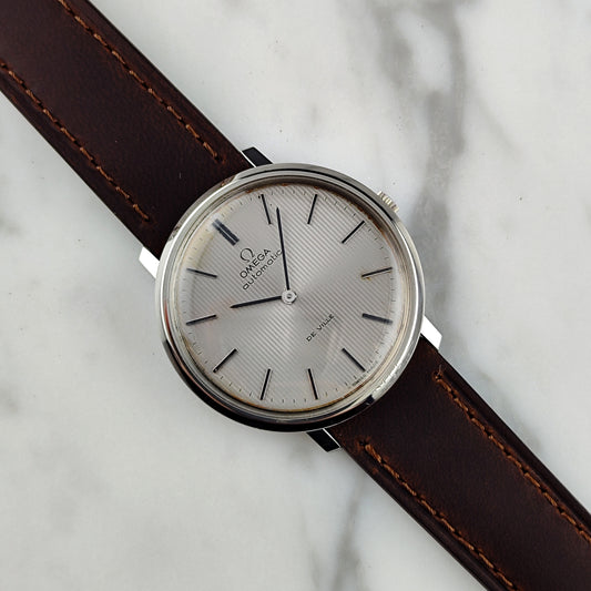 OMEGA De Ville Automatic Rare Tapestry Dial White 1966 [REF. 151.0039]