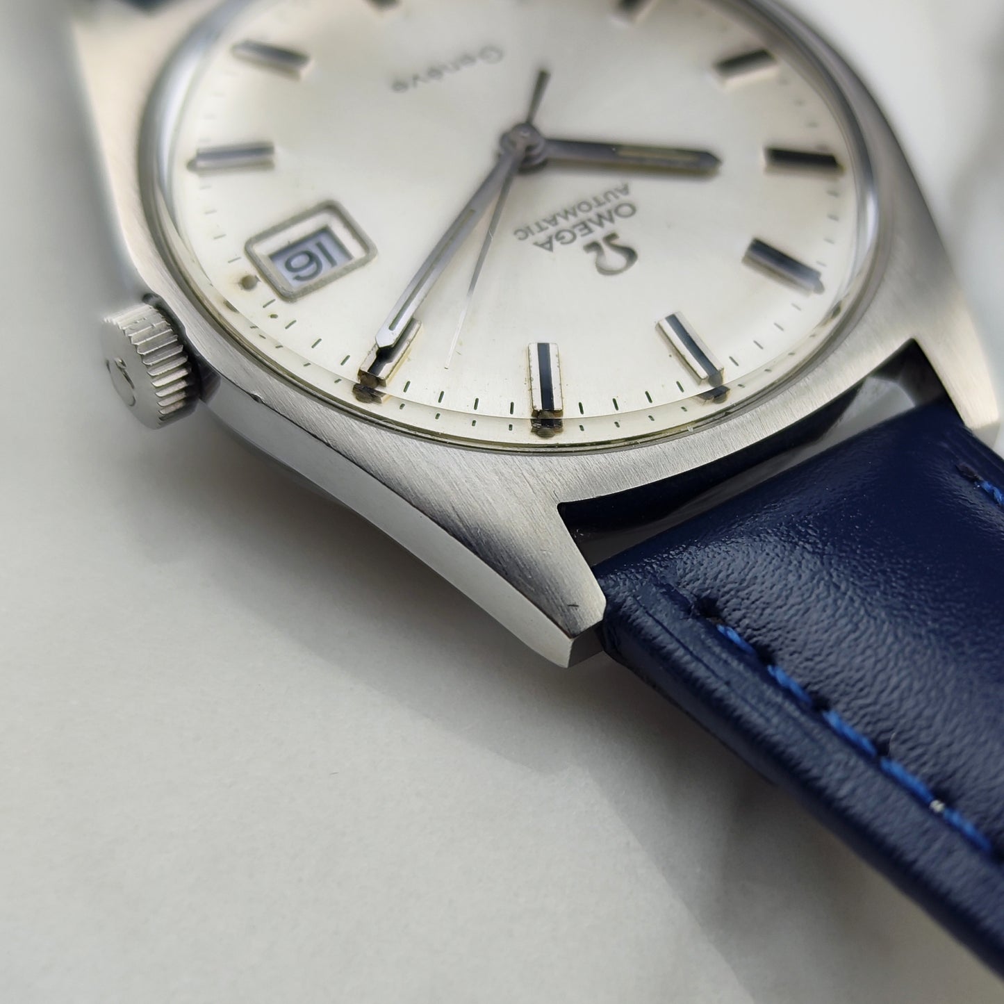 OMEGA Genève Automatic Steel Blue Strap Near Mint [REF. 166.041]