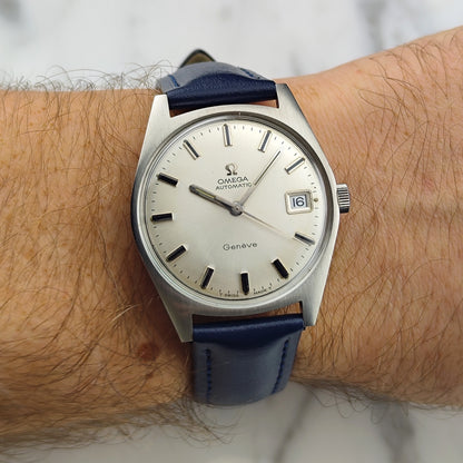 OMEGA Genève Automatic Steel Blue Strap Near Mint [REF. 166.041]