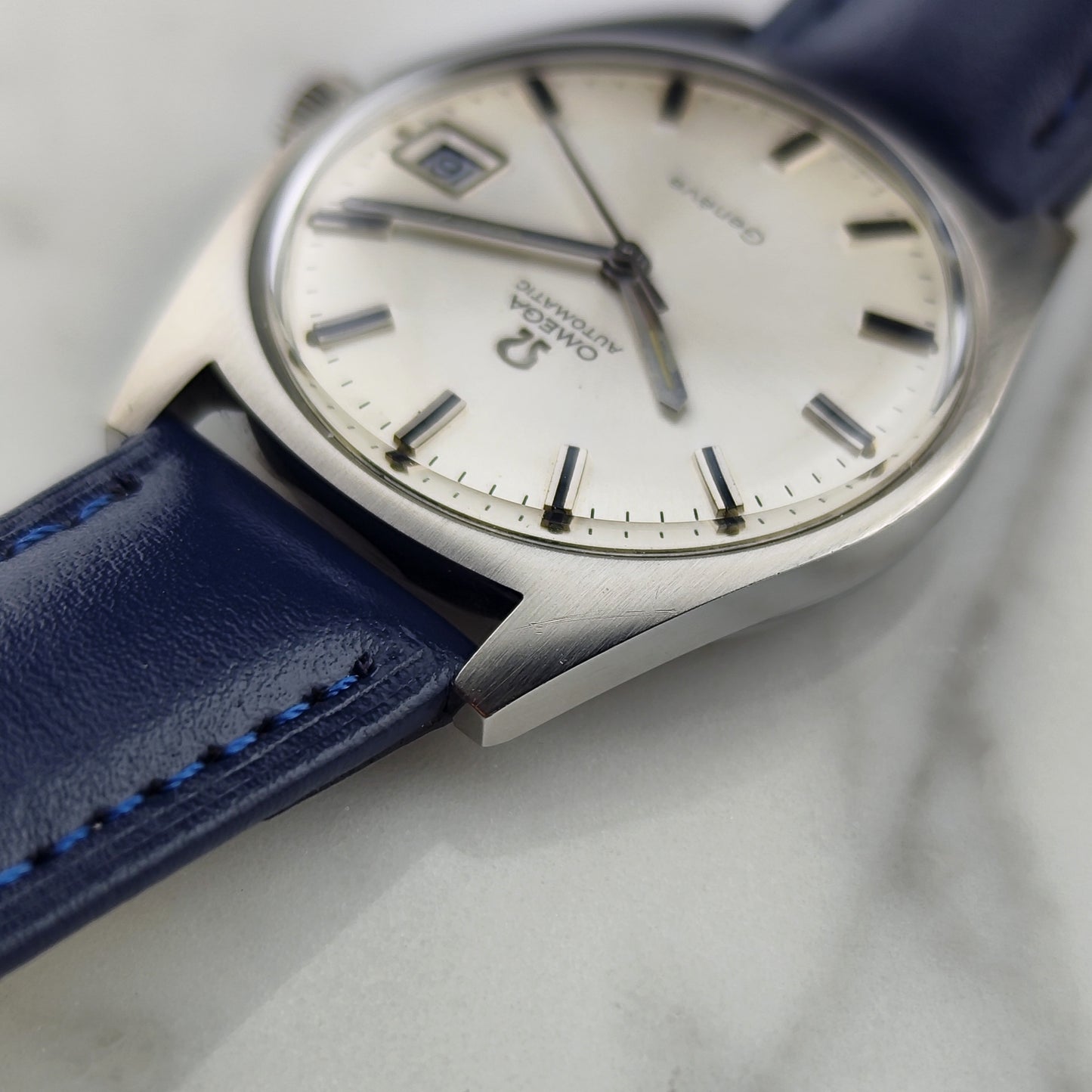 OMEGA Genève Automatic Steel Blue Strap Near Mint [REF. 166.041]