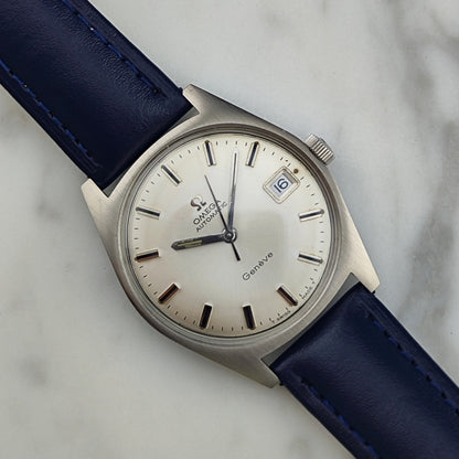 OMEGA Genève Automatic Steel Blue Strap Near Mint [REF. 166.041]