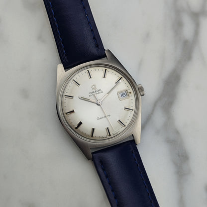 OMEGA Genève Automatic Steel Blue Strap Near Mint [REF. 166.041]