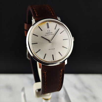 OMEGA De Ville Automatic Rare Tapestry Dial White 1966 [REF. 151.0039]