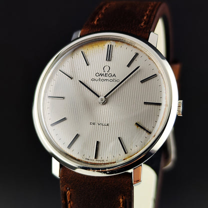 OMEGA De Ville Automatic Rare Tapestry Dial White 1966 [REF. 151.0039]