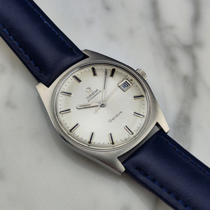 OMEGA Genève Automatic Steel Blue Strap Near Mint [REF. 166.041]