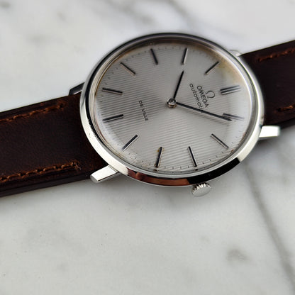 OMEGA De Ville Automatic Rare Tapestry Dial White 1966 [REF. 151.0039]