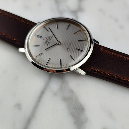 OMEGA De Ville Automatic Rare Tapestry Dial White 1966 [REF. 151.0039]