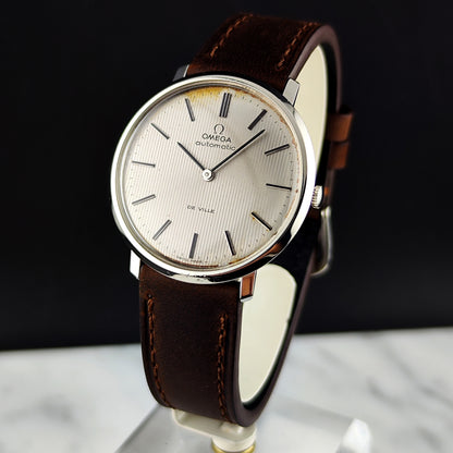 OMEGA De Ville Automatic Rare Tapestry Dial White 1966 [REF. 151.0039]