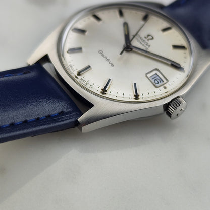 OMEGA Genève Automatic Steel Blue Strap Near Mint [REF. 166.041]