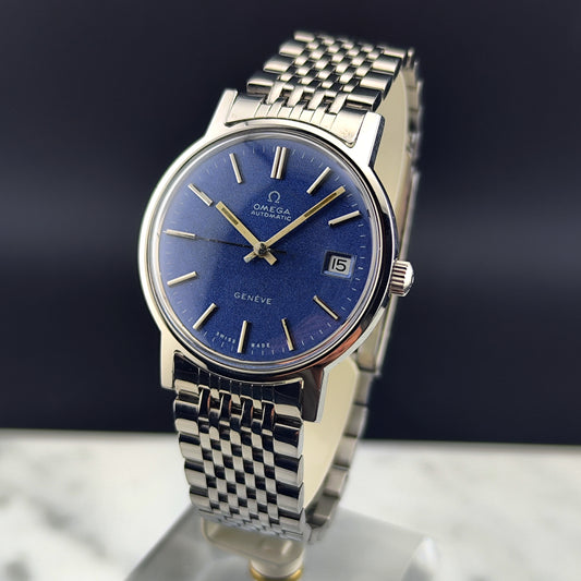 OMEGA Genéve Blue Sparkle Dial Serviced 01/2026 [REF. 166.0163]