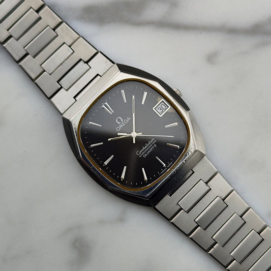 OMEGA Constellation Chronometer Quartz Black Dial Rare 1978 [REF. 198.0123]
