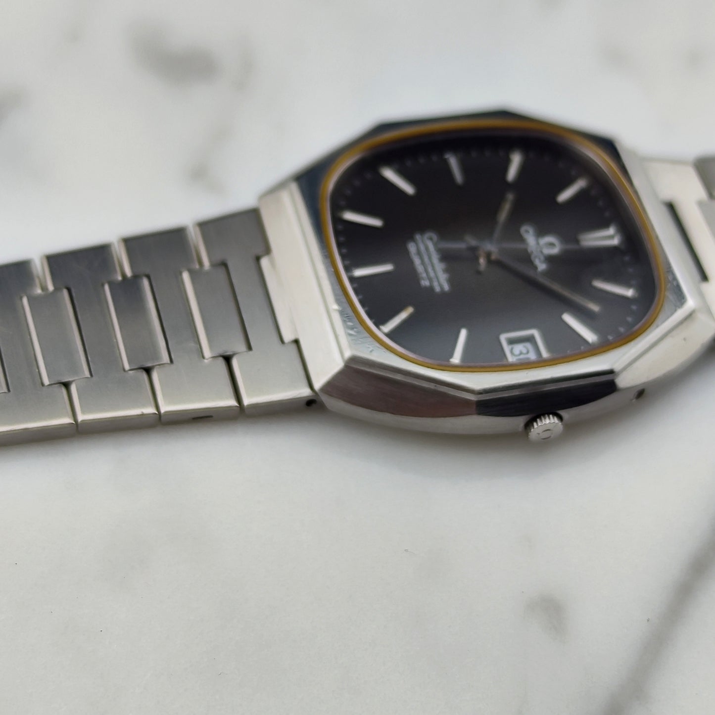 OMEGA Constellation Chronometer Quartz Black Dial Rare 1978 [REF. 198.0123]