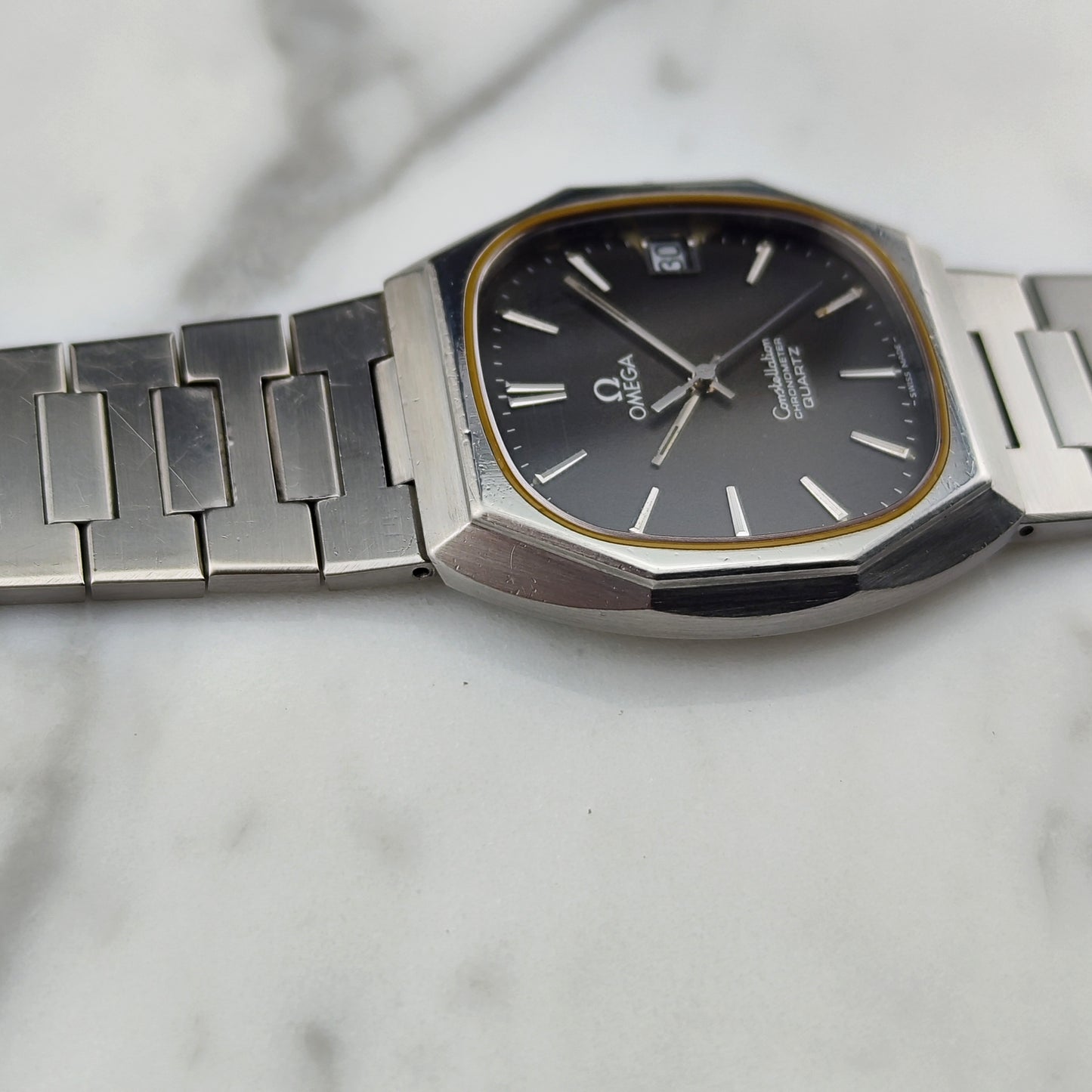 OMEGA Constellation Chronometer Quartz Black Dial Rare 1978 [REF. 198.0123]