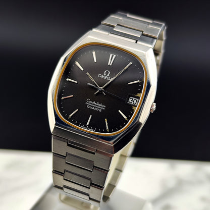 OMEGA Constellation Chronometer Quartz Black Dial Rare 1978 [REF. 198.0123]