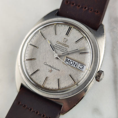 Omega Constellation C-Shape Linen Dial German Day-Date 1968 [REF. 168.019]