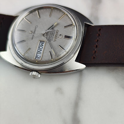 Omega Constellation C-Shape Linen Dial German Day-Date 1968 [REF. 168.019]