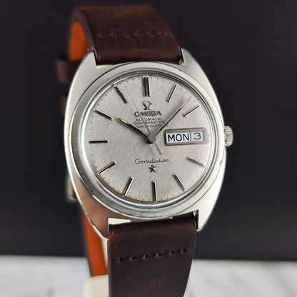 Omega Constellation C-Shape Linen Dial German Day-Date 1968 [REF. 168.019]