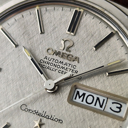 Omega Constellation C-Shape Linen Dial German Day-Date 1968 [REF. 168.019]