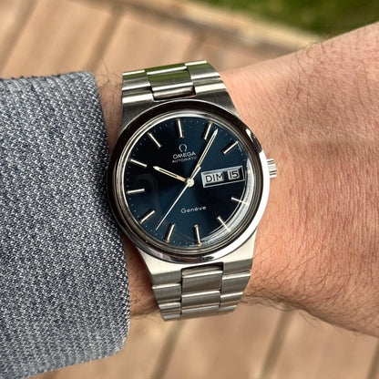 OMEGA Genéve France Day-Date Blue Dial Bracelet 1974 [REF. 166.0174]