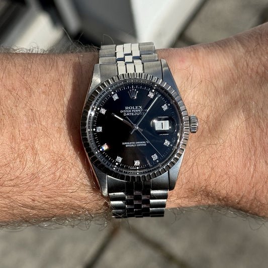 ROLEX Datejust 36 Black Diamond Dial Fullset 1980 [REF. 16030]
