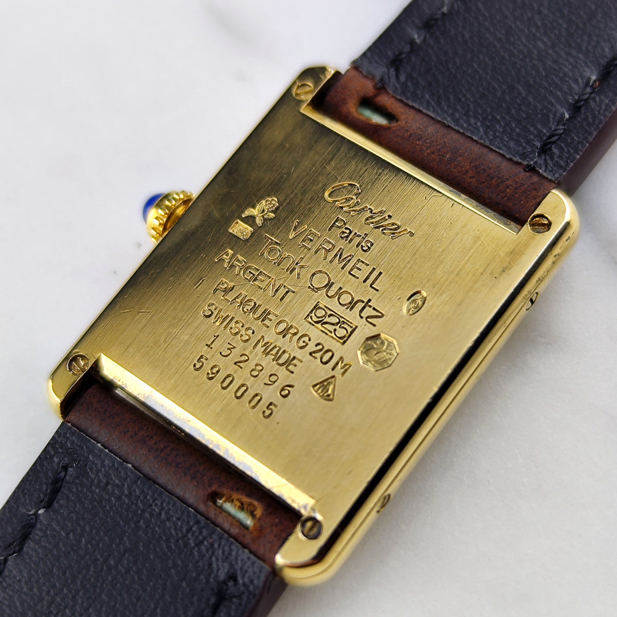 Cartier Must De Gold Gold Dial Tank 1990 Fullset – Bild 11