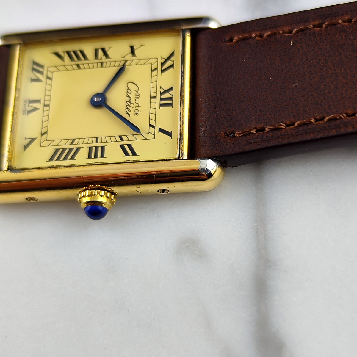 Cartier Must De Gold Gold Dial Tank 1990 Fullset – Bild 16