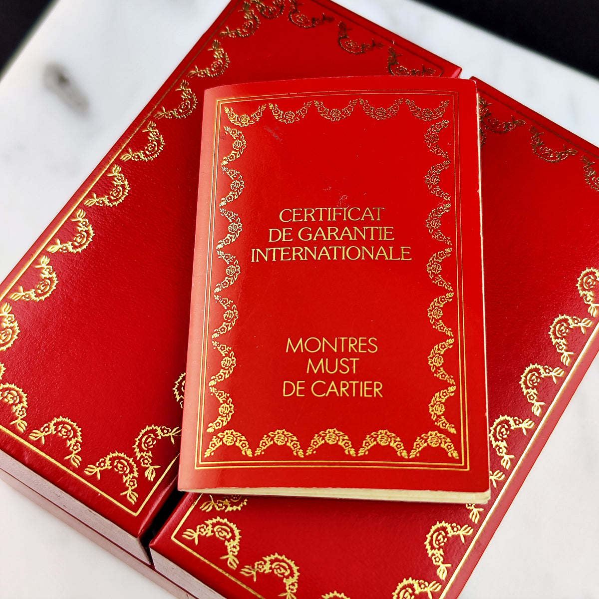 Cartier Must De Gold Gold Dial Tank 1990 Fullset – Bild 5