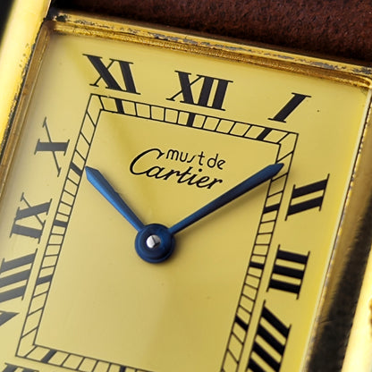 Cartier Must De Gold Gold Dial Tank 1990 Fullset – Bild 7