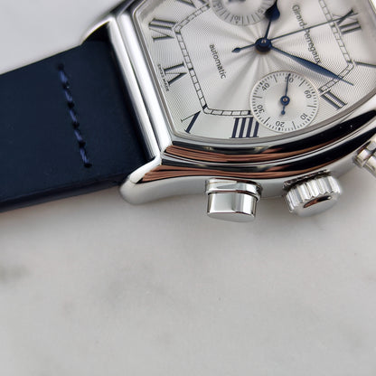 Girard Perregaux Richeville Chronograph Automatic White Dial 1997 – Seitenansicht mit Drücker und Krone