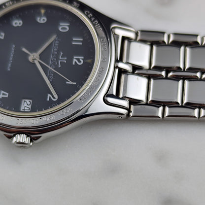 Jaeger LeCoultre Heraion Automatic Grey Dial – Seitenansicht mit Krone und Armband