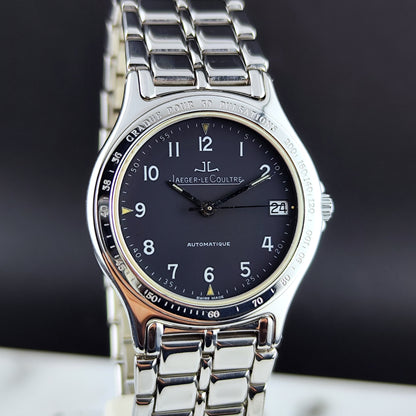 Jaeger LeCoultre Heraion Automatic Grey Dial – Vorderansicht mit Zifferblatt und Lünette