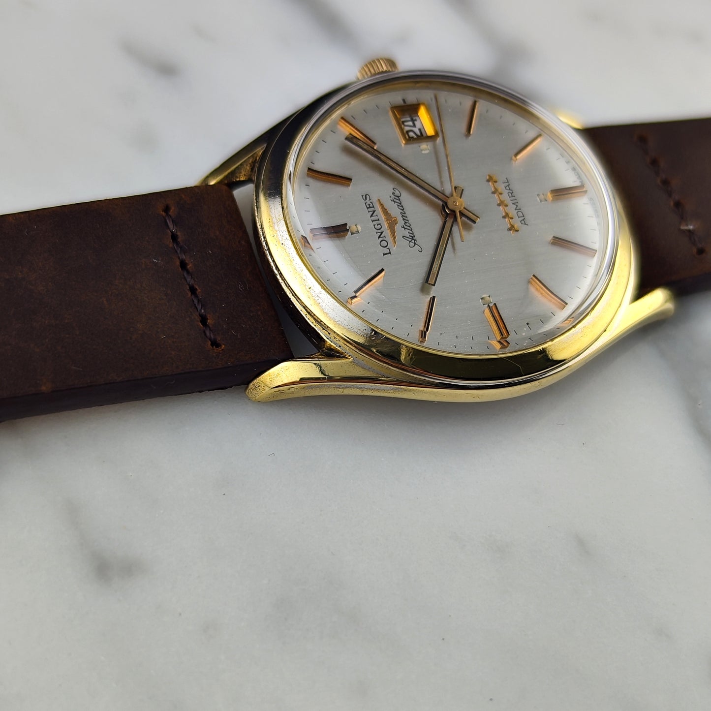 LONGINES Admiral Automatic Gold White Dial 1968 Serviced 06/2026 [REF. 8336]